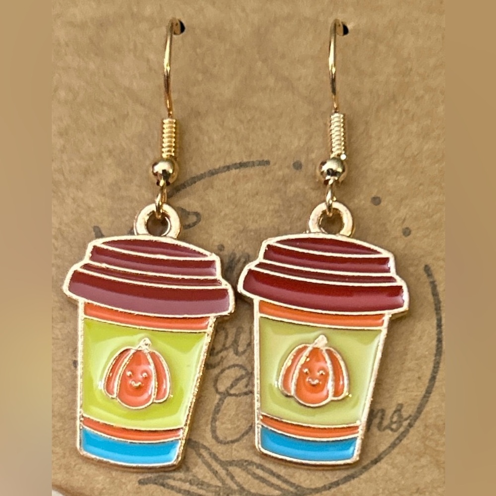 Colorful Coffee Cup Earrings